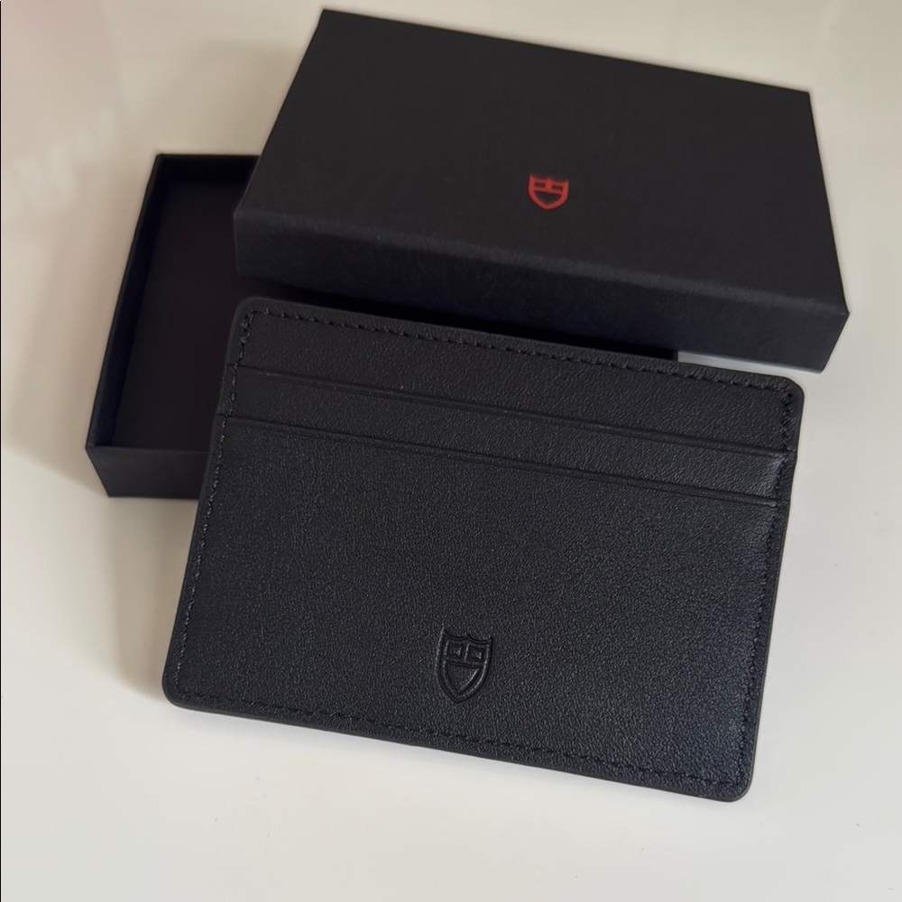 TUDOR Black Card Holder in Box